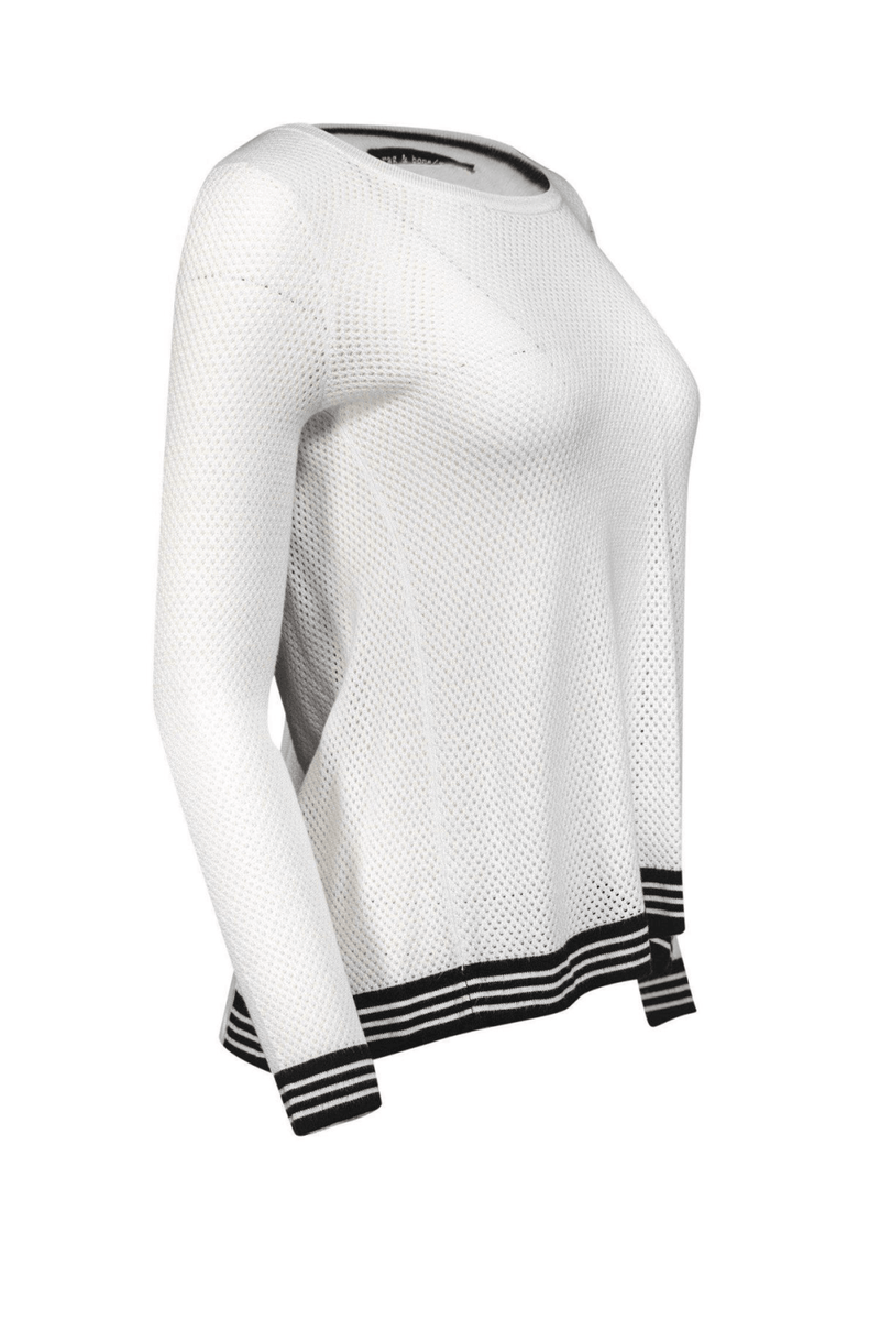 Rag & Bone Jeans - White Open Knit Sweater - Trendy Seconds