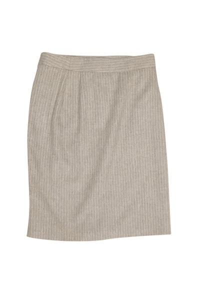 Max Mara - Cream Striped Skirt - Trendy Seconds