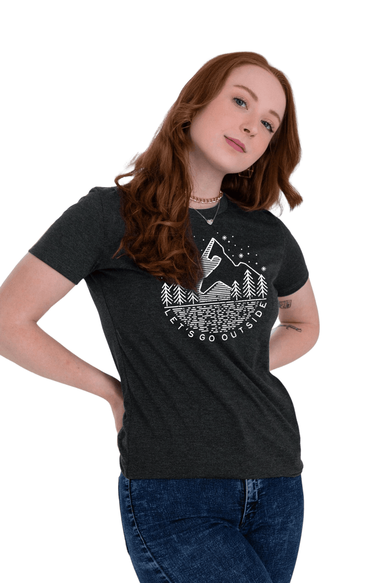 Lets Go Outside Ladies Eco-Triblend Tee - Trendy Seconds