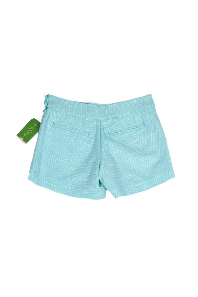 Lilly Pulitzer - Blue Swirly Boucle Shorts - Trendy Seconds