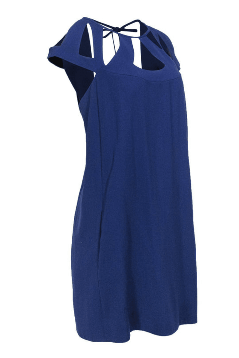 Diane Von Furstenberg - Purple Shift Dress W/ Caged Cutouts - Trendy Seconds