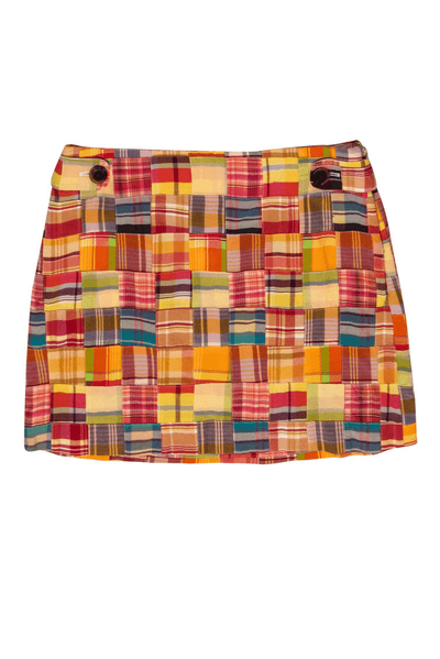 J.Crew - Multicolored Patchwork Print Cotton Miniskirt - Trendy Seconds