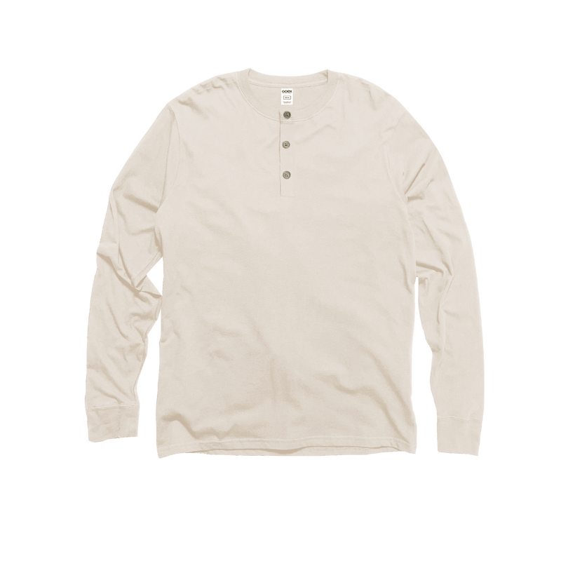 Unisex Long Sleeve Premium Cotton Henley - Trendy Seconds
