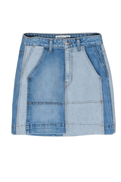 Derek Lam - Denim Paneled Miniskirt - Trendy Seconds