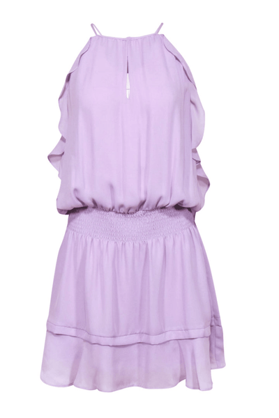 Parker - Lilac "Wispy" Ruffled Smocked-Waist Mini Dress - Trendy Seconds