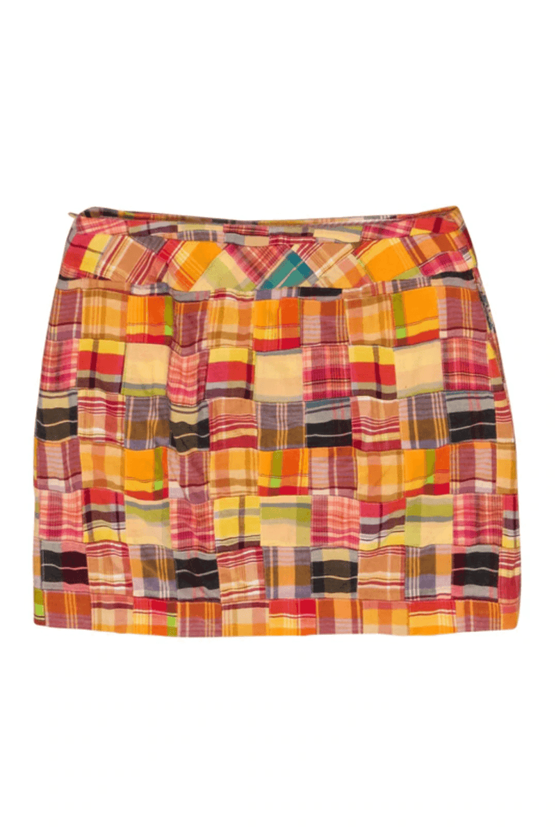 J.Crew - Multicolored Patchwork Print Cotton Miniskirt - Trendy Seconds