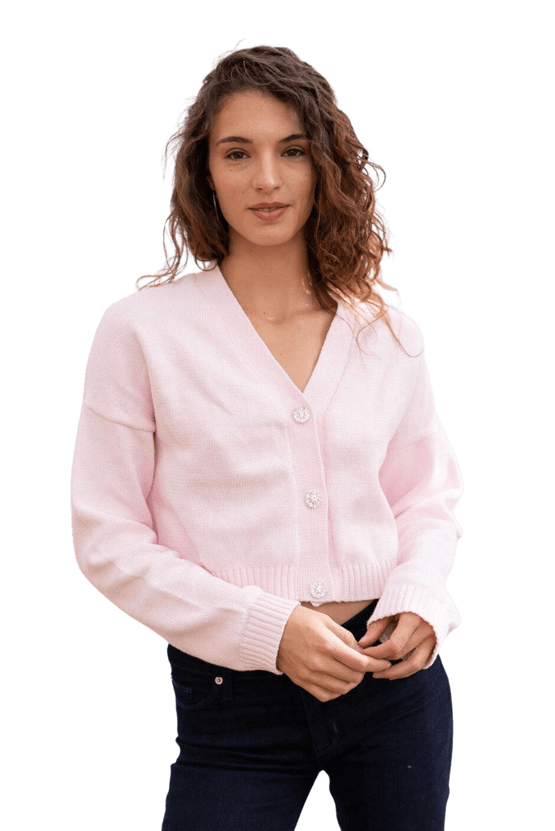 Diana Cardigan in Pink Ice - Trendy Seconds