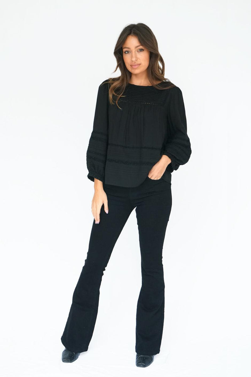 Dawn Blouse in Black - Trendy Seconds