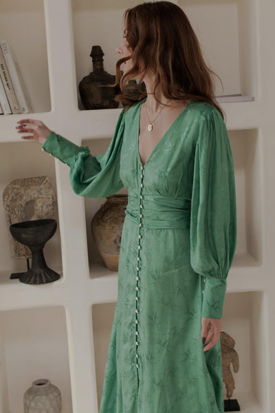Juliette Pearl Buttons Midi Dress - Trendy Seconds