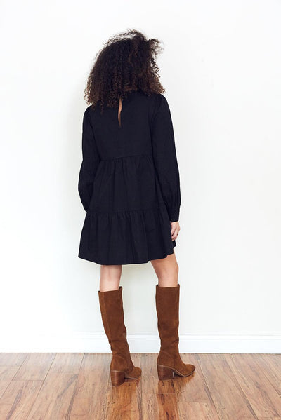 Olivia Mini Dress in Black Currant - Trendy Seconds