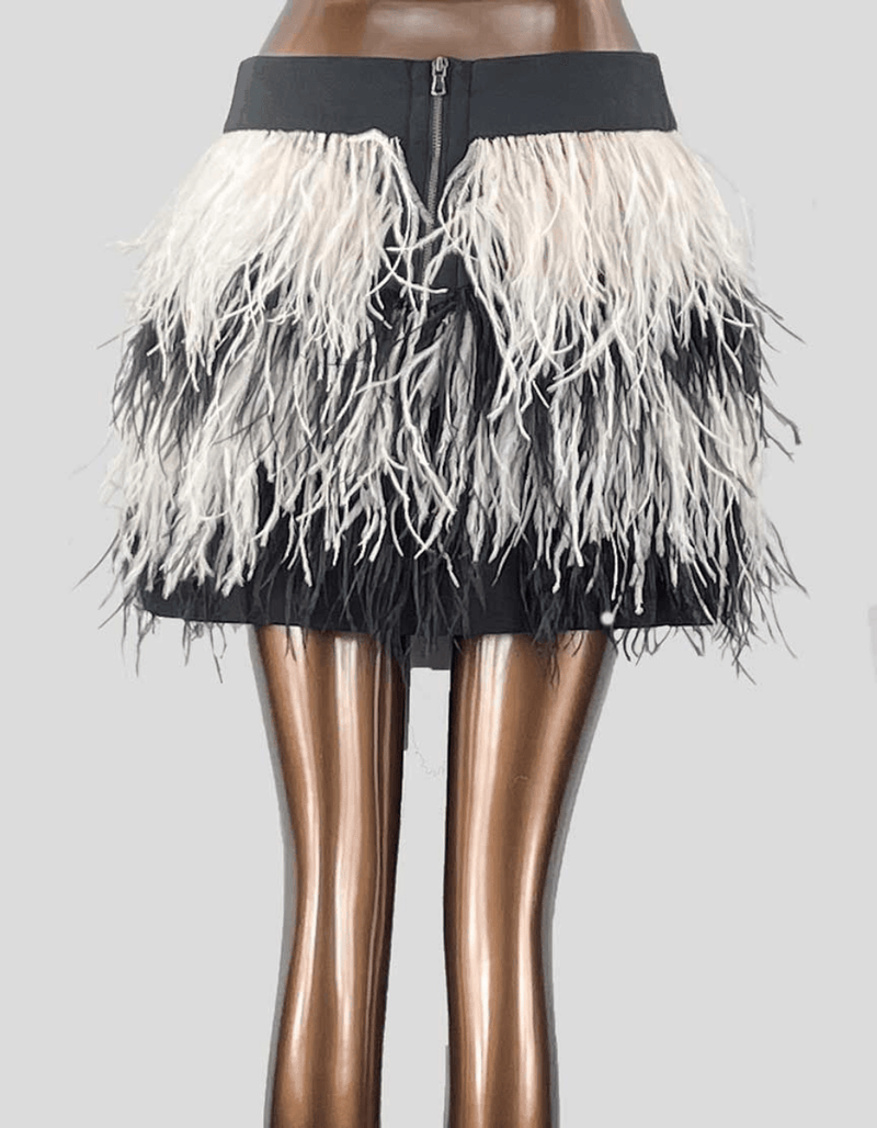 Club Monaco - Ostrich Feather Miniskirt - Trendy Seconds
