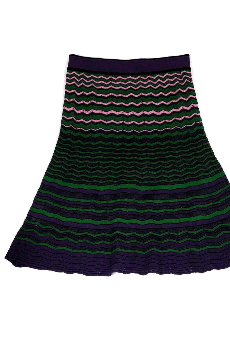 Missoni - Purple, Green & Pink Chevron Skirt - Trendy Seconds