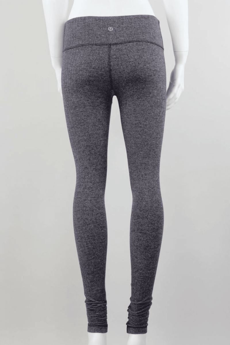 Lululemon - Grey and White Print Running Pants - Trendy Seconds