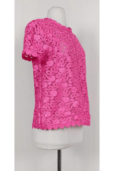 Kate Spade - Hot Pink Lace Top - Trendy Seconds