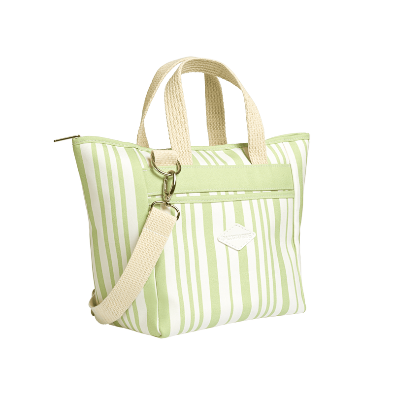 Lunch Tote Recycle Sage Stripe - Trendy Seconds