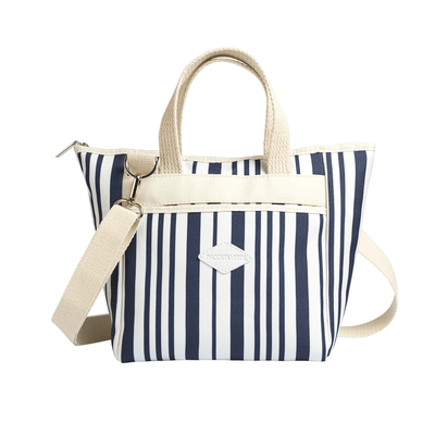 Lunch Tote Recycle Endless Blue Stripe - Trendy Seconds