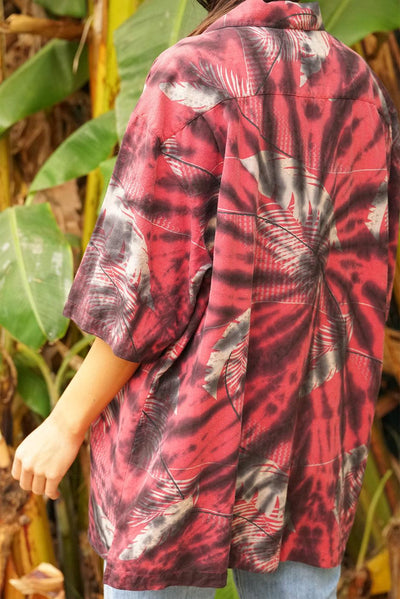 Hawaiian Kai Shirt // Onyx Tie Dye - Trendy Seconds