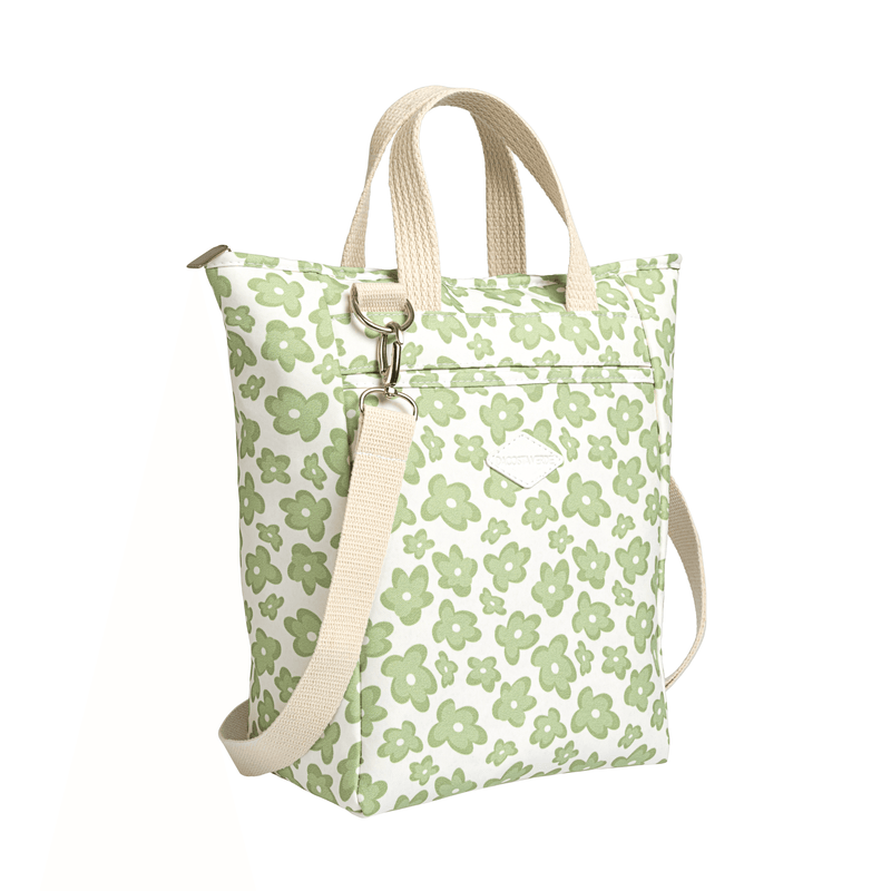 Tote Bag Recycle Sage Retro Floral - Trendy Seconds